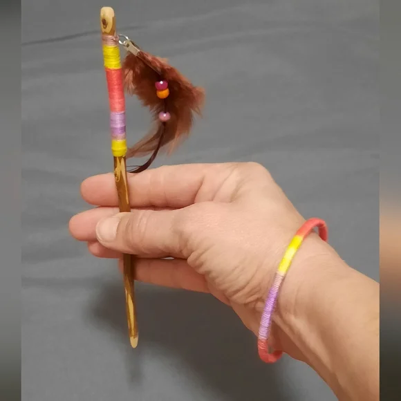 Handmade OOAK Cedar Hairstick - Picture 2 of 5